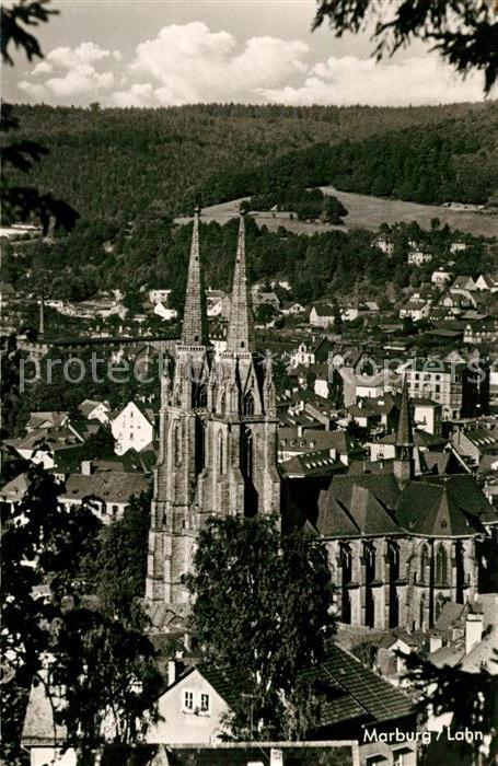 Marburg Lahn Stadtpanorama mit Dom