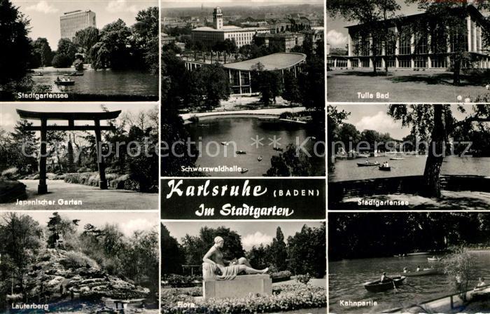 Karlsruhe Baden Stadtgartensee Japanischer Garten Lauterberg Schwarzwaldhalle Tu