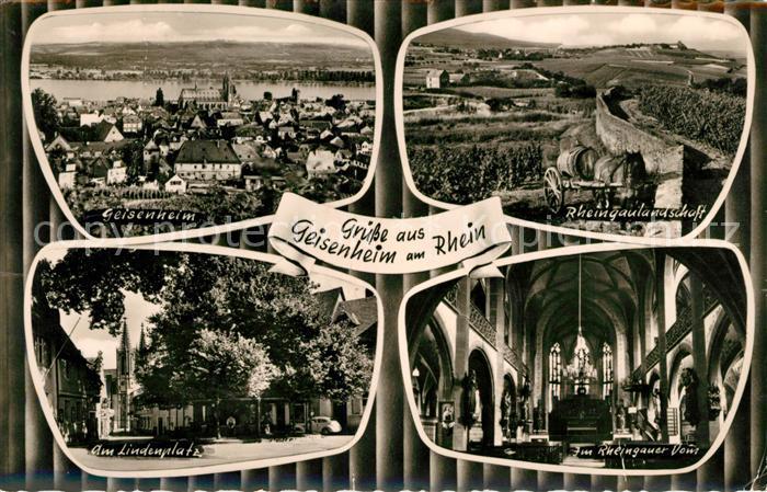 Geisenheim Stadtpanorama Rheingaulandschaft Lindenplatz Innenansicht Dom