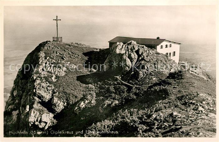 Hochfellnhaus Unterkunftshaus Gipfelkreuz