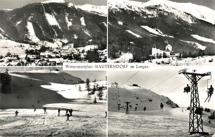 Mauterndorf Panorama Wintersportplatz im Lungau Skipisten Sessellift