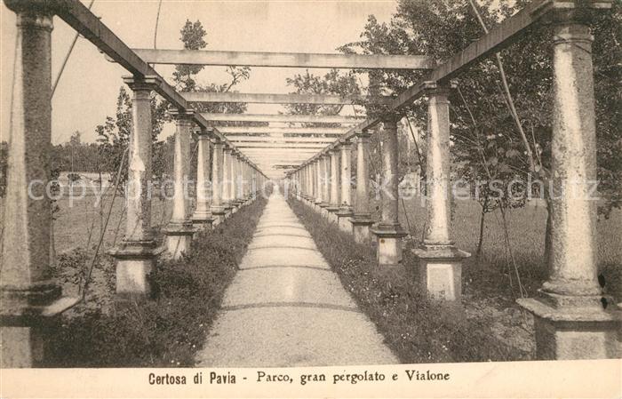 Certosa di Pavia Parco gran pergolato e Vialone Park Klosteranlage