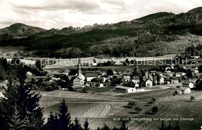 Bergen Chiemgau Panorama Blick vom Schellenberg mit Zinnkopf