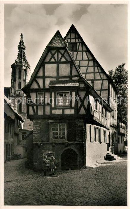 Meisenheim Glan Ritterherberge Obergasse Fachwerkhaus Altstadt Blick zur Schloss