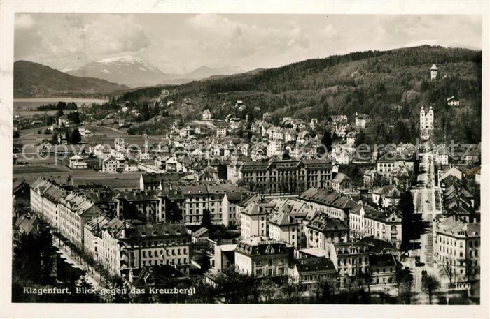 Klagenfurt Woerthersee Panorama Blick gegen das Kreuzbergl