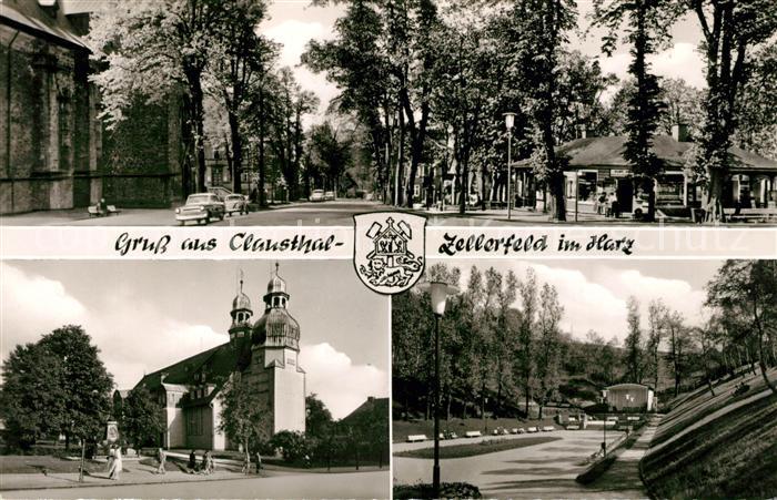 Clausthal-Zellerfeld Baumallee Kirche Kurpark Konzertpavillon