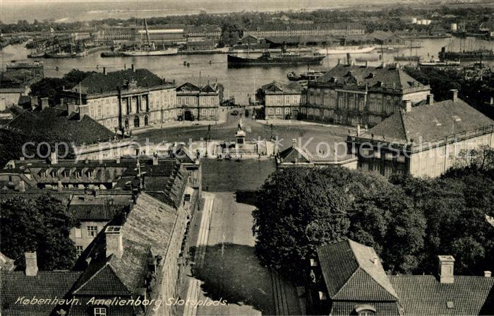 Kobenhavn Amalienborg Slotsplads Amalienburg Schlossplatz Fliegeraufnahme