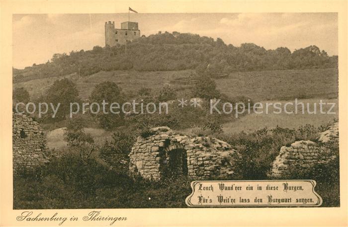 Sachsenburg Artern Burgruine Gedicht