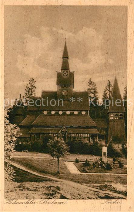 Hahnenklee-Bockswiese Harz Kirche Kupfertiefdruck
