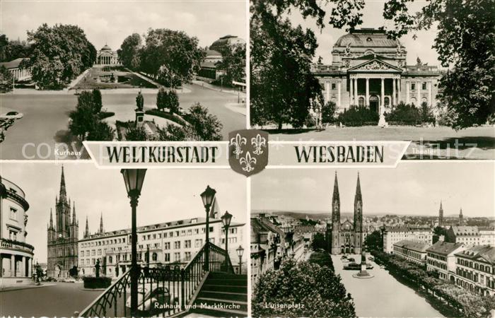 Wiesbaden Kurhaus Theater Rathaus Marktkirche Luisenplatz