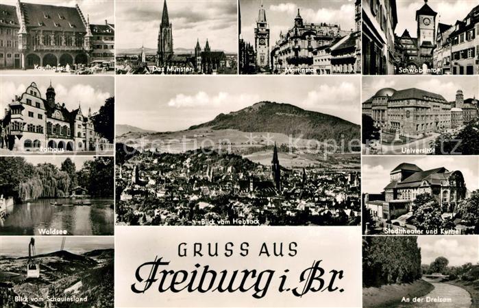 Freiburg Breisgau Kaufhaus Muenster Martinstor Schwabentor Universitaet Stadtthe