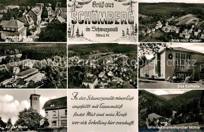 Schoemberg Schwarzwald Liebenzeller Strasse Hotel Krone Kurhaus An der Linde Kar