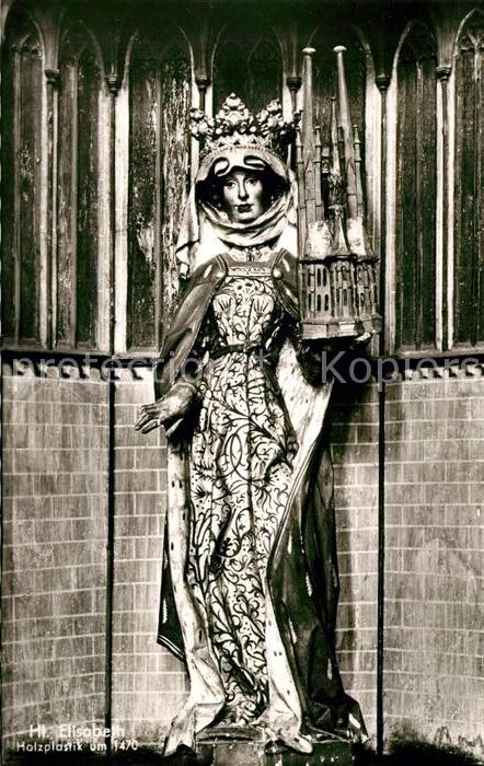 Marburg Lahn Hl Elisabeth Kirche Holzplastik um 1470