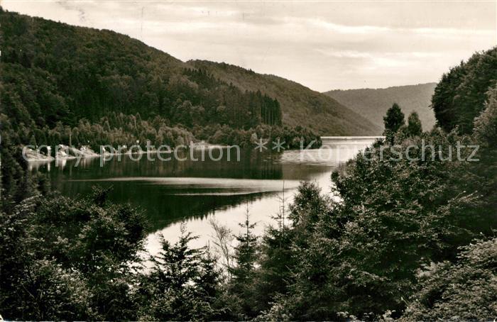 Odertalsperre Ferienzeltplatz Gruner Landschaftspanorama Stausee