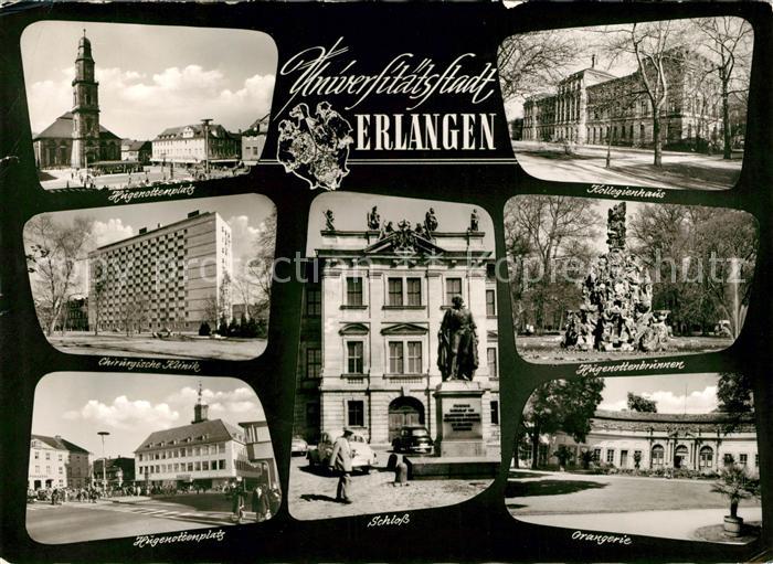 ERLANGEN Bayern Hugenottenplatz Kollegienhaus Chirurgische Klinik Hugenottenbrun