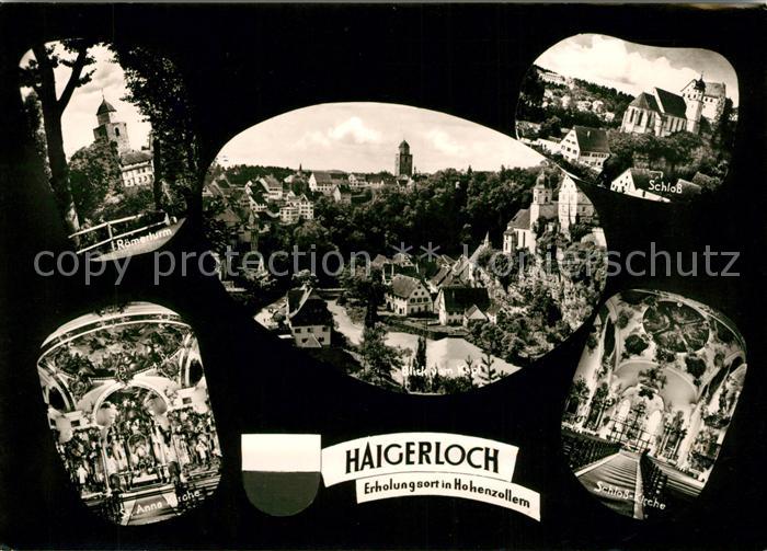 Haigerloch Roemerturm St Anna Kirche Schlosskirche Innenansichten Schloss Stadtp