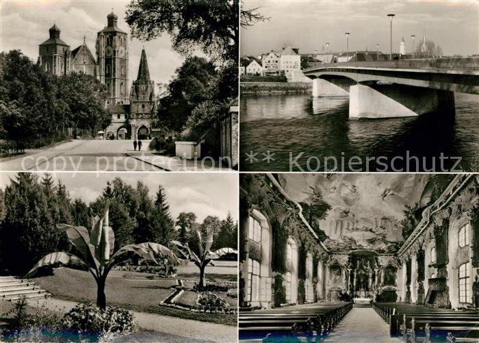 Ingolstadt Donau Maria Viktoria Kirche Innenansicht Fresken Donaubruecke Park