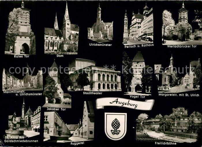 Augsburg Nachtaufnahmen Sehenswuerdigkeiten