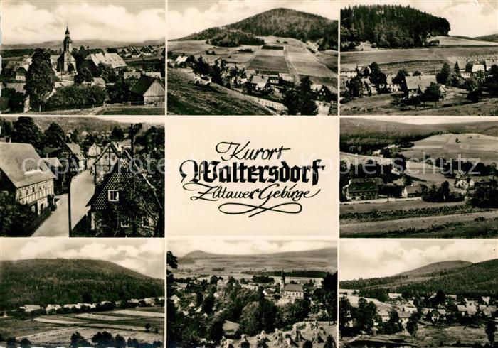Waltersdorf Zittau Panorama Kurort mit der Lausche