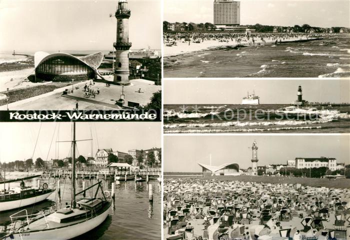Warnemuende Ostseebad Gaststaette Teepott Leuchtturm Yachthafen Hotel Neptun Fae