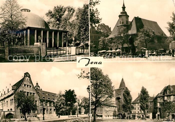 Jena Thueringen Planetarium Markt Rathaus Universitaet Johannistor
