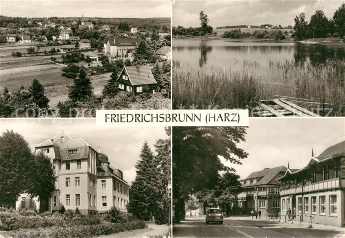 Friedrichsbrunn Harz Teilansicht Gondelteich Sanatorium Ernst Thaelmann FDGB Fer
