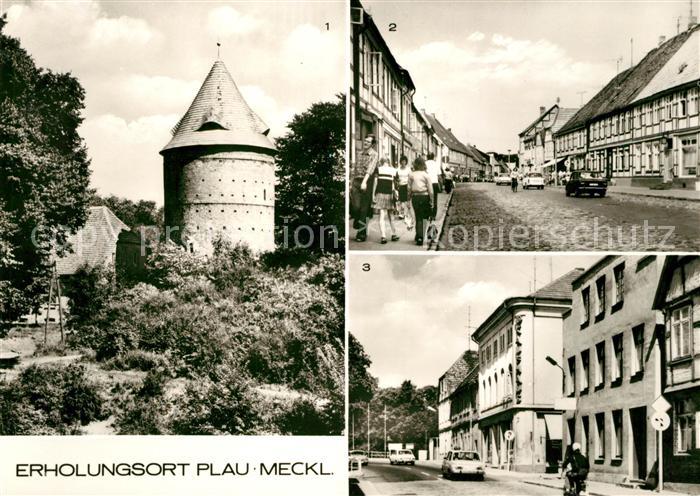 Plau See Burgturm Karl Marx Strasse Grosse Burgstrasse