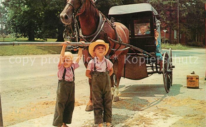 Pferdekutschen Amish Children