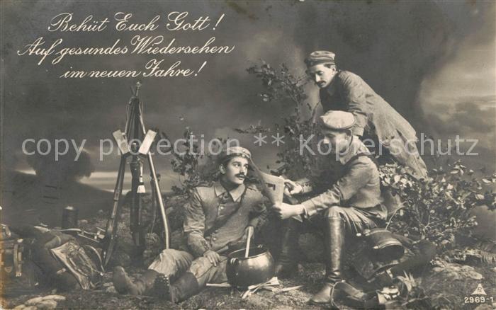 Militaria Poesie Foto-PH-Nr. 2969-1 Soldaten Neujahr