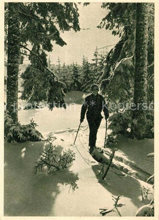 Ski-Langlauf Skiwanderer Glashuettenweg