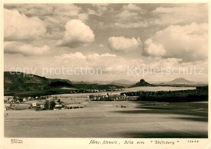 Foto Hahn Nr. 13425 Sächsische Schweiz Blick vom Wolf