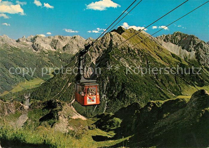 Seilbahn Walmendingerhorn Kleinwalsertal Schafalpenkoepfe