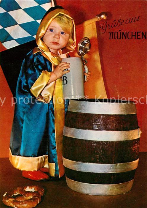 Muenchner Kindl Bierfass Bierkrug Brezel