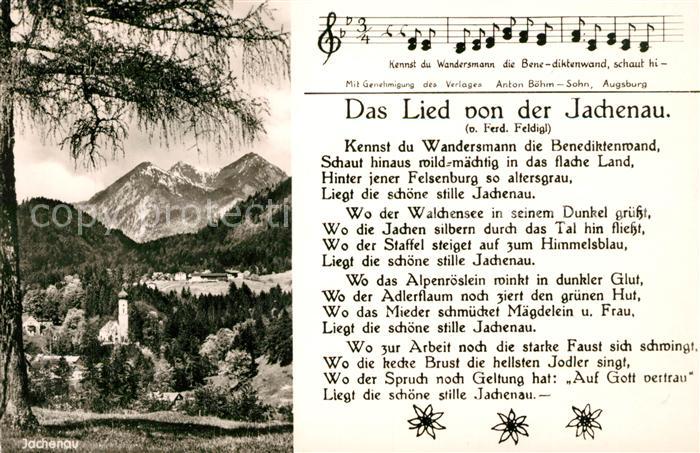 Jachenau Liederkarte
