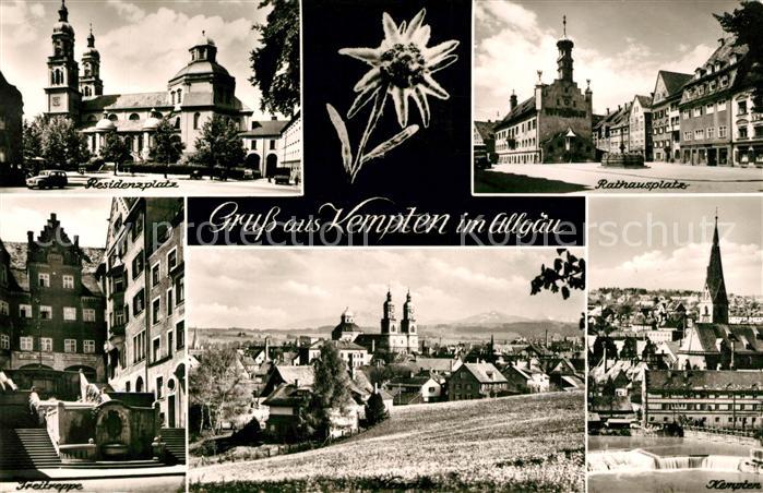 Kempten Allgaeu Rathausplatz Residenzplatz Freitreppe