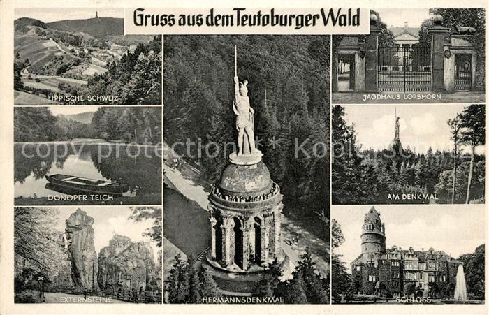 Hermannsdenkmal Schloss Externsteine Jagdhaus Lopshorn