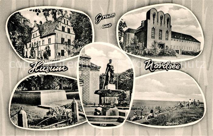 Husum Nordfriesland Cornelscher Haus Grabmal Theodor Storm