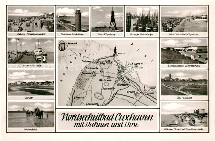 Cuxhaven Nordseebad Doese Kugelbake Alte Linde Wattenfahrt