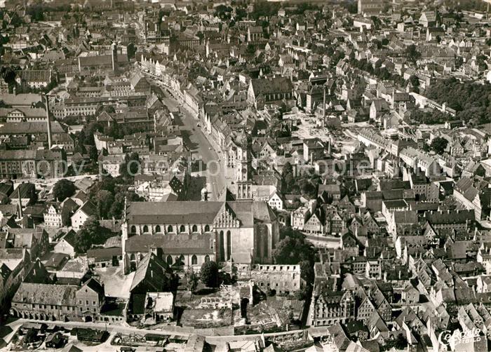 Augsburg Fliegeraufnahme Maximilianstrasse Ulrichkirche