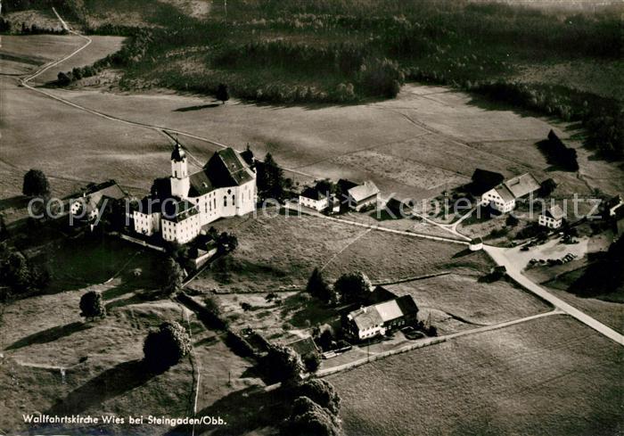 Steingaden Oberbayern Fliegeraufnahme Wallfahrtskirche Wies