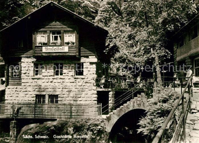 Hohnstein Saechsische Schweiz Gaststaette Amselfall
