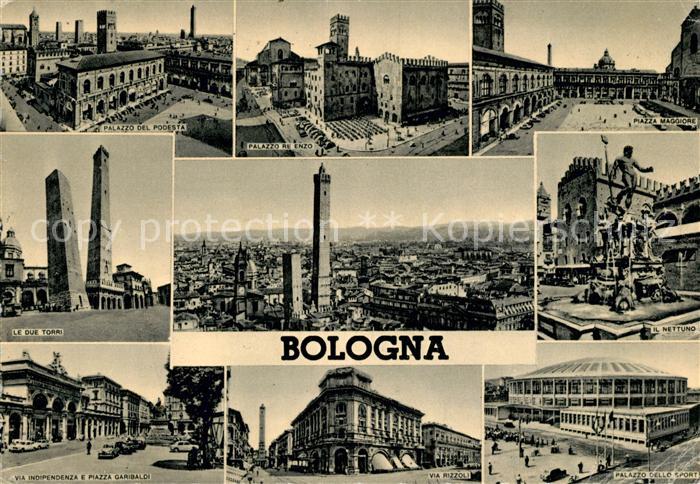Bologna Nettuno Due Torri Palazzo Re Enzo