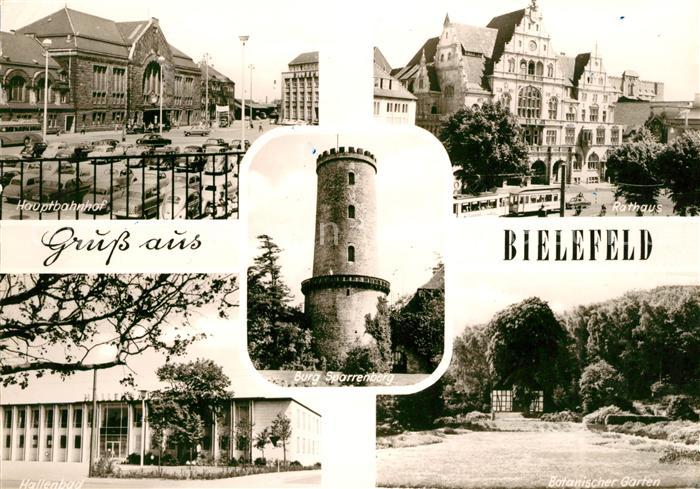 Bielefeld Rathaus Botanischer Garten Burg Sparrenberg Hauptbahnhof
