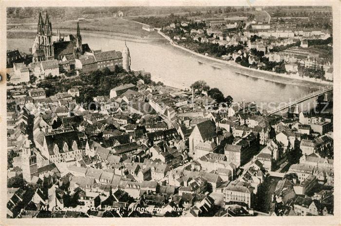 Meissen Elbe Sachsen Fliegeraufnahme