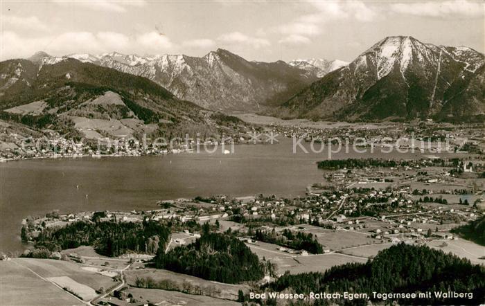 Bad Wiessee Tegernsee mit Wallberg Mangfallgebirge Fliegeraufnahme