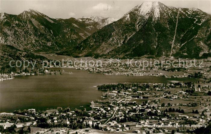 Bad Wiessee Tegernsee mit Wallberg Mangfallgebirge Fliegeraufnahme