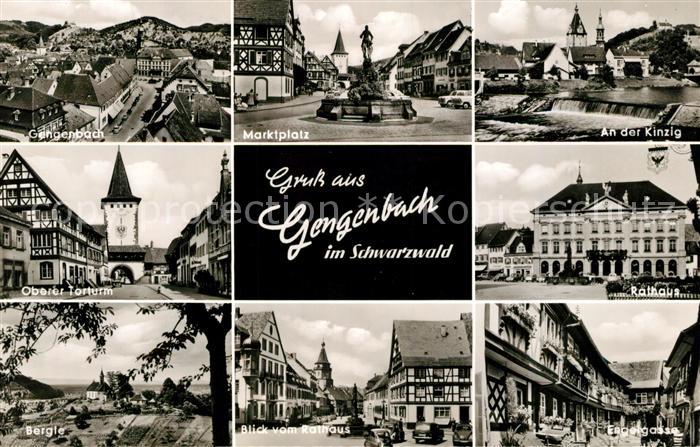 Gengenbach Stadtpanorama Marktplatz Kinzig Wehr Torturm Rathaus Bergle Kapelle G
