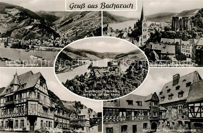 Bacharach Rhein Bluechertal Jugendburg Stahleck Fliegeraufnahme Wernerkapelle Ma