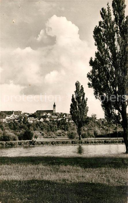 Landau Isar Partie am Fluss Pappeln