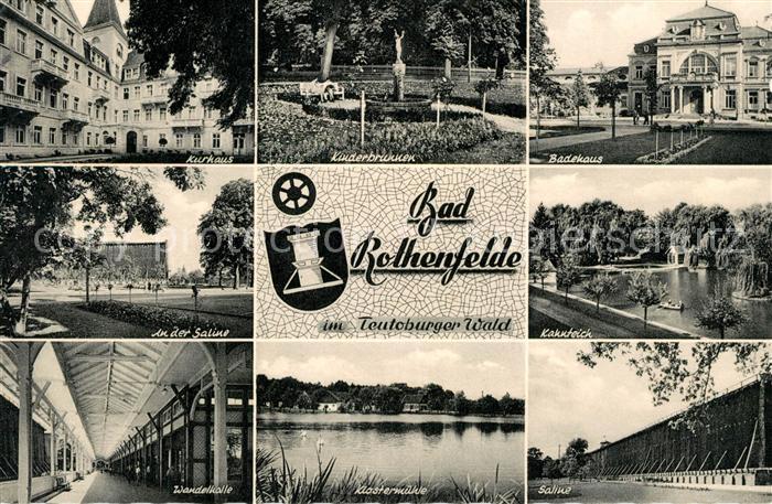 Bad Rothenfelde Kurhaus Kinderbrunnen Badehaus Saline Kahnteich Wandelhalle Klos